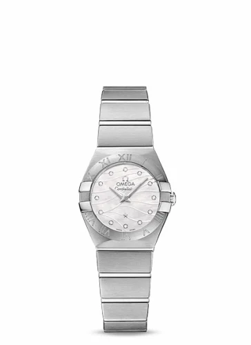Omega Constellation Quartz 24 Brushed Stainless Steel / Wavy MOP 123.10.24.60.55.003 (12310246055003)